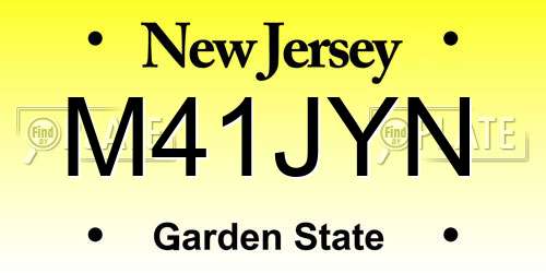 M41JYN New Jersey License Plate