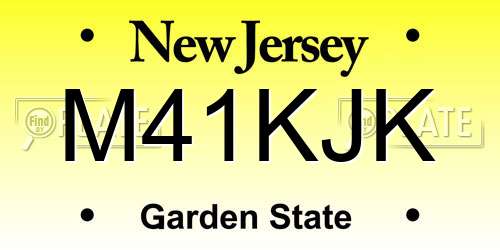 M41KJK New Jersey License Plate