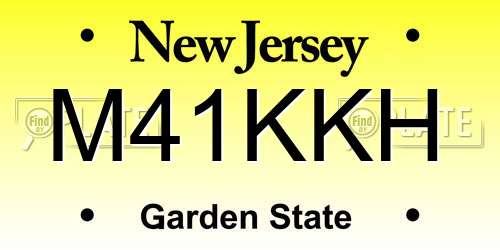 M41KKH New Jersey License Plate