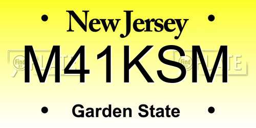 M41KSM New Jersey License Plate