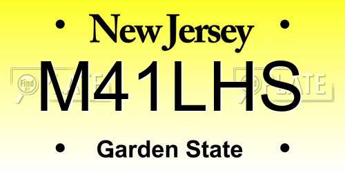 M41LHS New Jersey License Plate