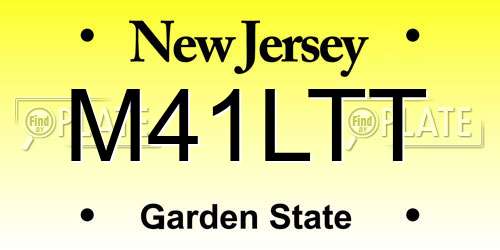 M41LTT New Jersey License Plate