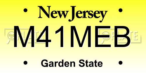 M41MEB New Jersey License Plate