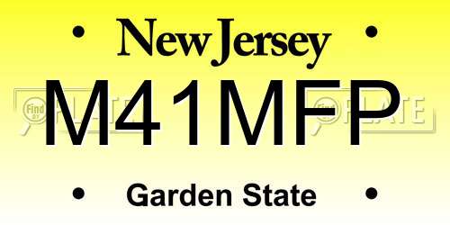 M41MFP New Jersey License Plate