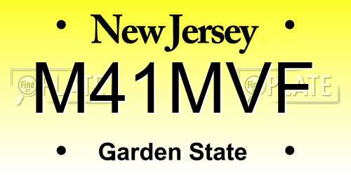 M41MVF New Jersey License Plate