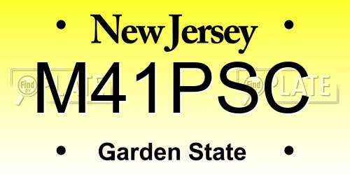 M41PSC New Jersey License Plate