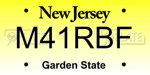 M41RBF New Jersey License Plate