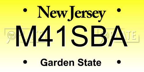 M41SBA New Jersey License Plate