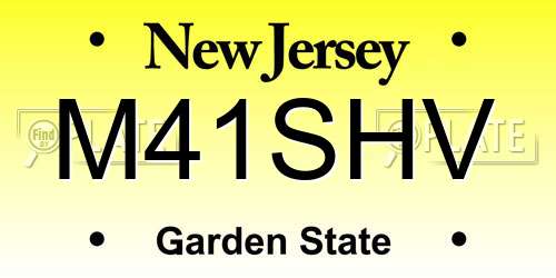 M41SHV New Jersey License Plate