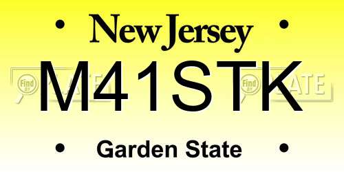 M41STK New Jersey License Plate
