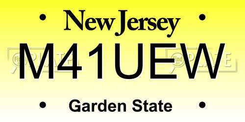 M41UEW New Jersey License Plate