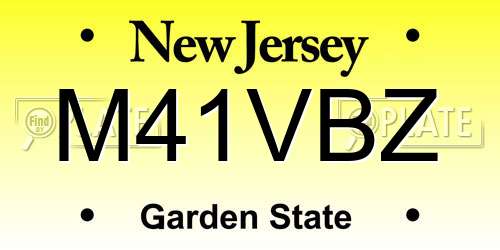 M41VBZ New Jersey License Plate