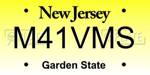 M41VMS New Jersey License Plate
