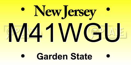 M41WGU New Jersey License Plate