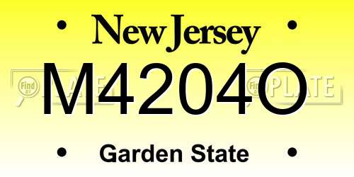 M4204O New Jersey License Plate