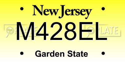 M428EL New Jersey License Plate