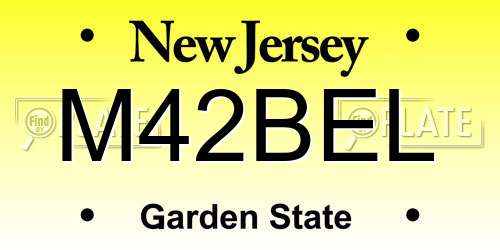 M42BEL New Jersey License Plate