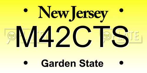 M42CTS New Jersey License Plate