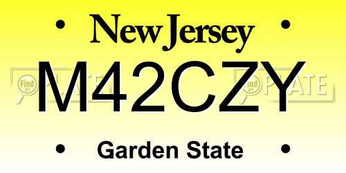 M42CZY New Jersey License Plate