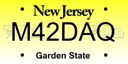 M42DAQ New Jersey License Plate
