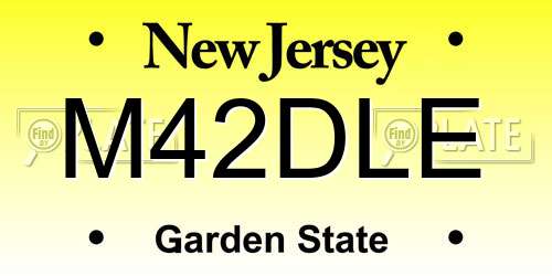 M42DLE New Jersey License Plate