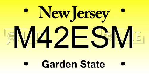 M42ESM New Jersey License Plate