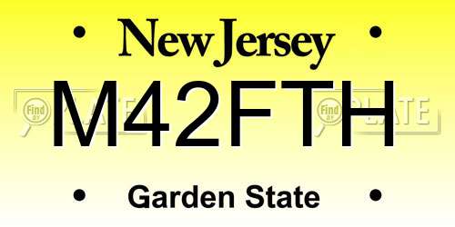 M42FTH New Jersey License Plate