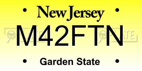 M42FTN New Jersey License Plate