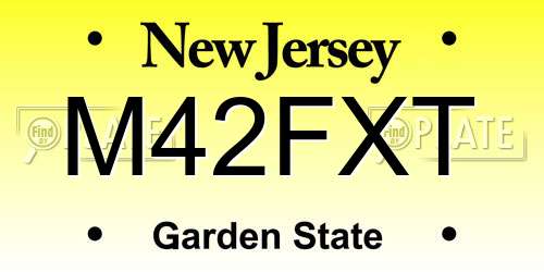 M42FXT New Jersey License Plate