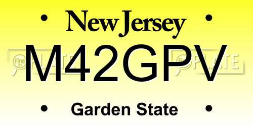 M42GPV New Jersey License Plate