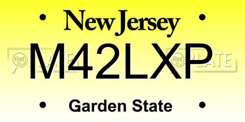 M42LXP New Jersey License Plate