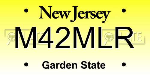 M42MLR New Jersey License Plate