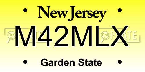 M42MLX New Jersey License Plate