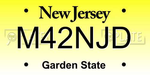 M42NJD New Jersey License Plate