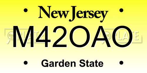 M42OAO New Jersey License Plate