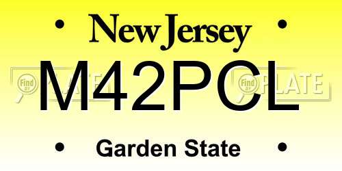 M42PCL New Jersey License Plate