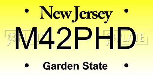 M42PHD New Jersey License Plate