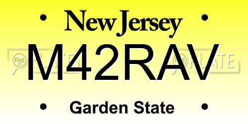 M42RAV New Jersey License Plate