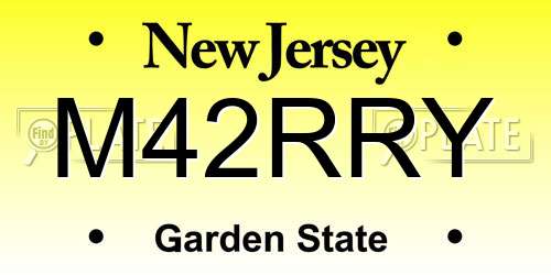 M42RRY New Jersey License Plate