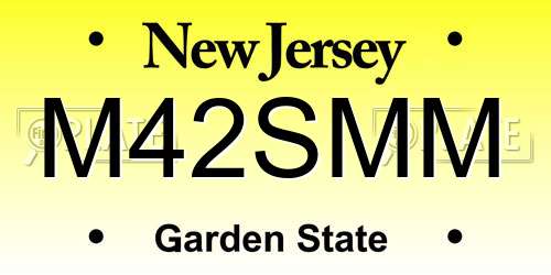M42SMM New Jersey License Plate