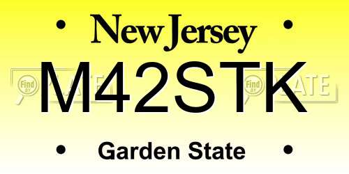 M42STK New Jersey License Plate