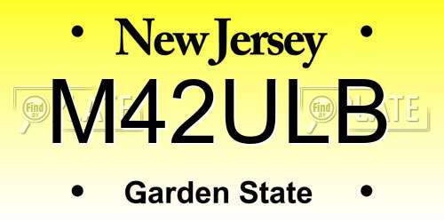 M42ULB New Jersey License Plate