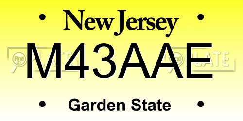 M43AAE New Jersey License Plate