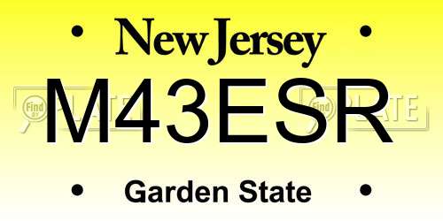 M43ESR New Jersey License Plate