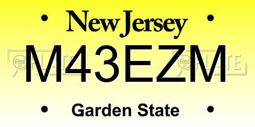 M43EZM New Jersey License Plate
