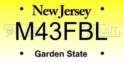 M43FBL New Jersey License Plate