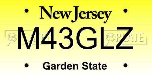 M43GLZ New Jersey License Plate