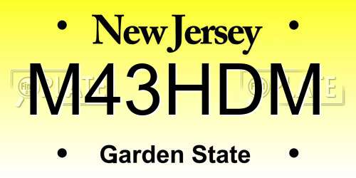 M43HDM New Jersey License Plate
