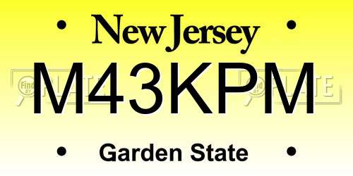 M43KPM New Jersey License Plate