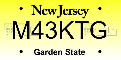 M43KTG New Jersey License Plate